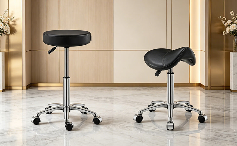 Salon Stool with Wheels