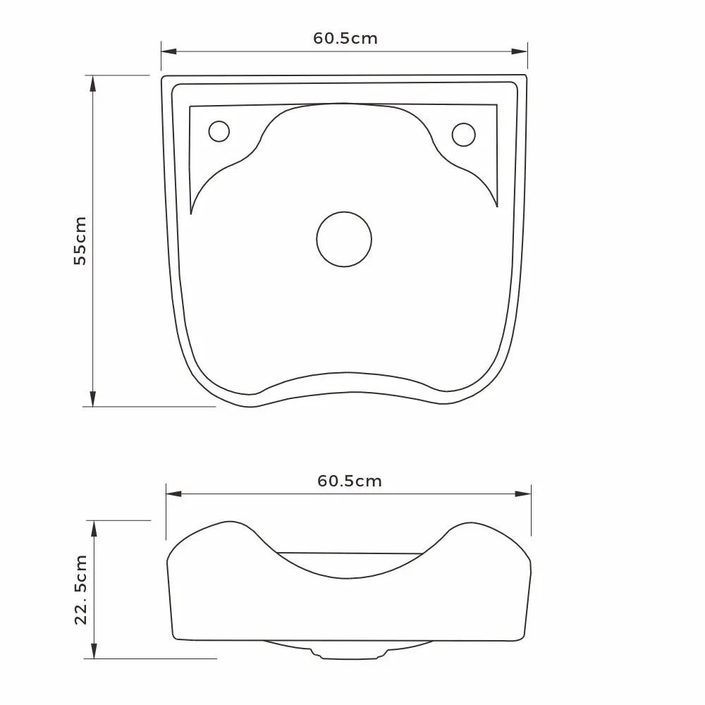DIR Barber Frontwash Sink With Fittings - DIR Store