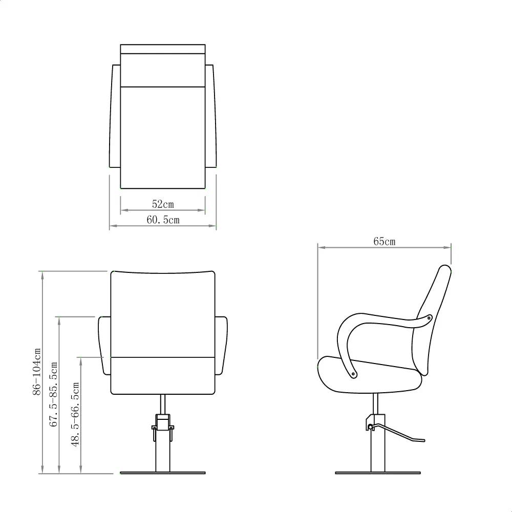 Salon Furniture Pack Backwash Unit with Salon Chairs 7198-1198x3 - DIR Store
