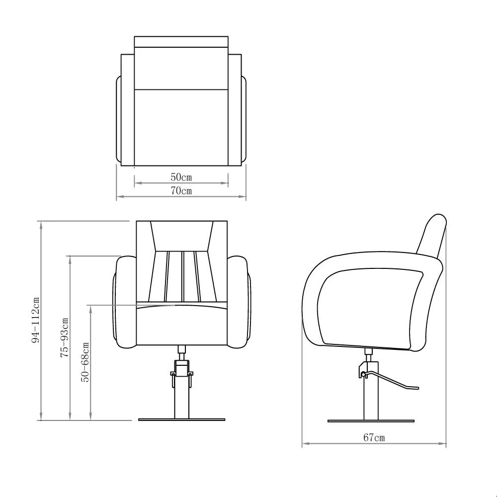 Salon Furniture Pack Backwash Unit and Salon Chairs 7837-1837x3 - DIR Store