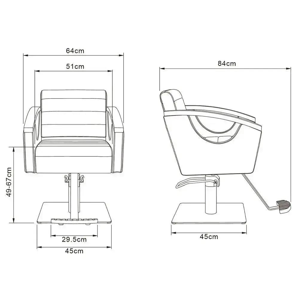 Salon Furniture Pack Backwash Unit and Salon Chairs 7905-1902x3-Gold - DIR Store