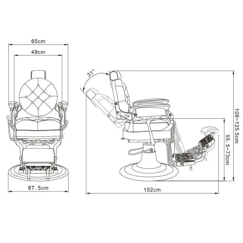 Barber Chairs Package - Brushed Frame Kaiser x3 - DIR Store
