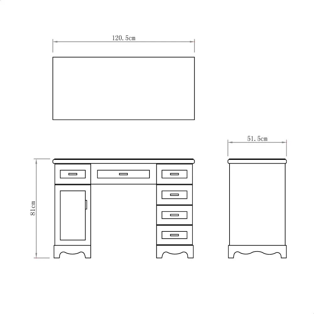 Beauty Salon Nail Table / Manicure Station with Dust Collector - Paris - DIR Store