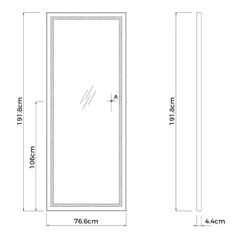 Salon Styling Unit with LED Salon Mirror & Anodized Aluminum Metal Frame - Symphony - DIR Store