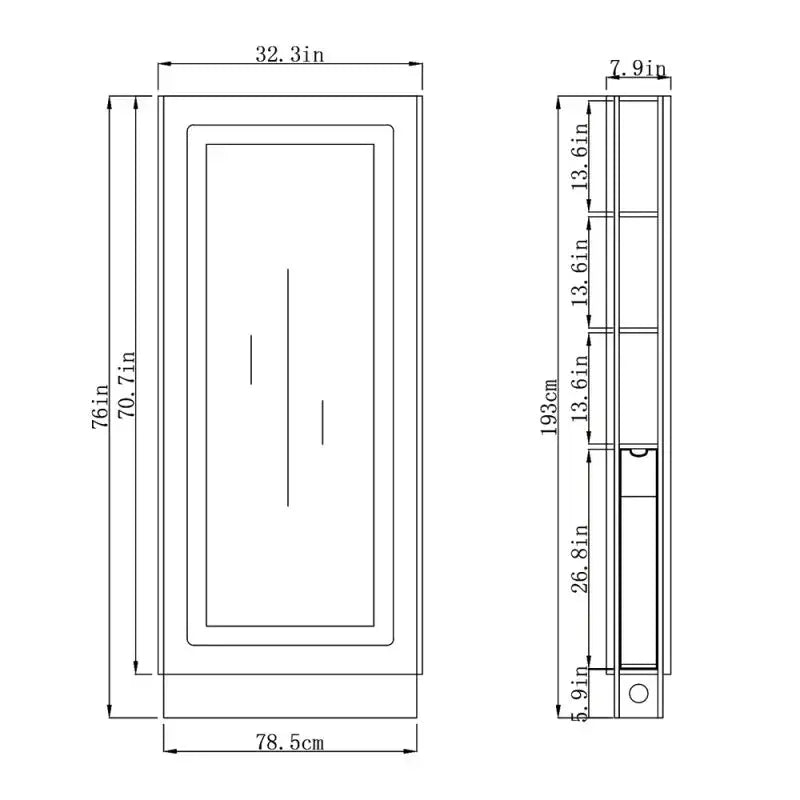 Salon Furniture Salon Stations with LED Salon Mirror Styling Unit 6118 x3 - DIR Store