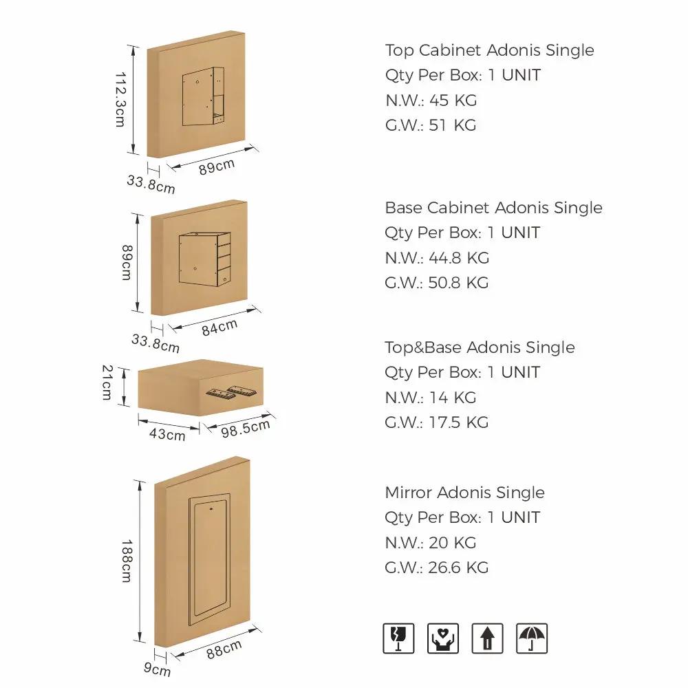 LED Beauty Salon station stying unit Adonis Single - DIR Store