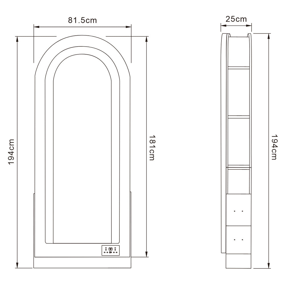 Milan II Single Side LED Beauty Salon Station - A Perfect Blend of Style and Functionality DIR Store