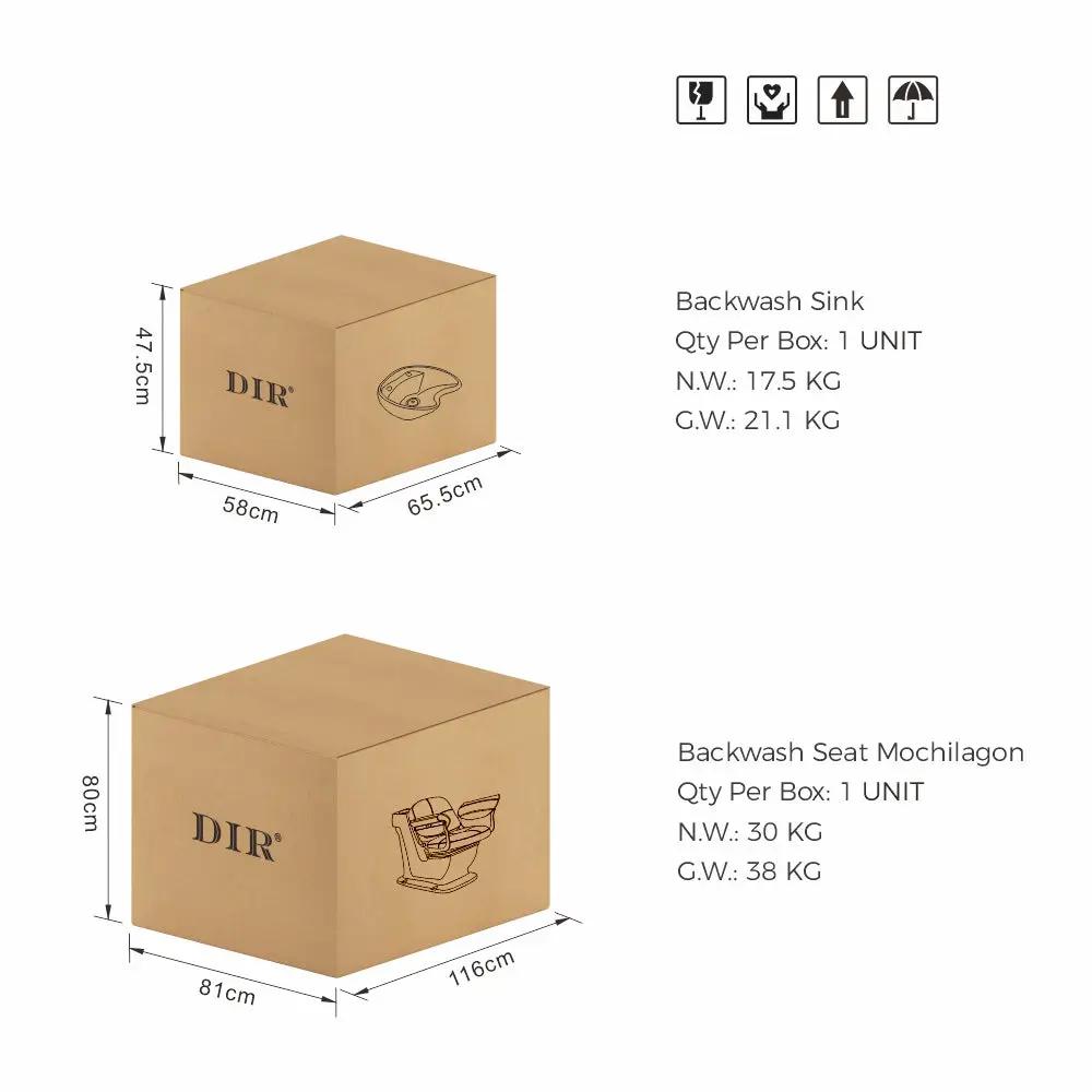 Beauty Salon Backwash Unit with Adjustable Basin & Seat - Mochilagon - DIR Store