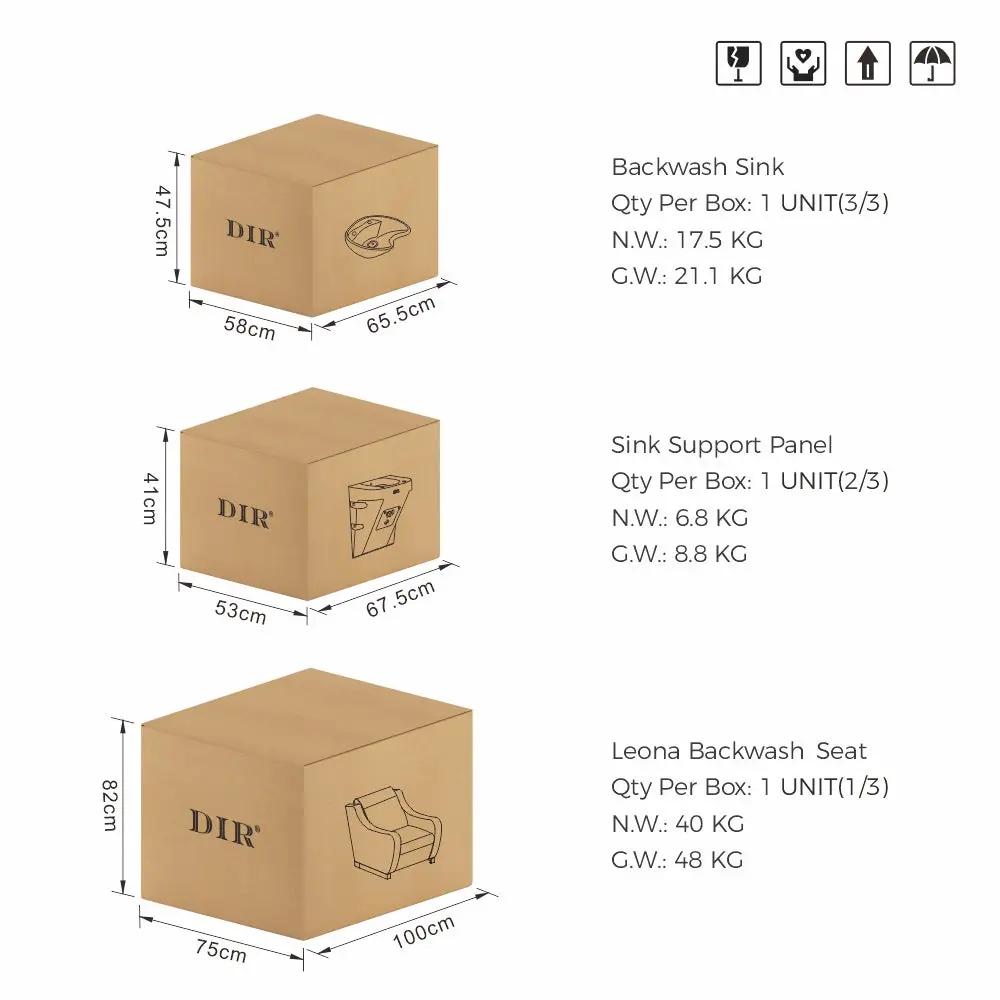 Beauty Salon Electric Massage Backwash Unit Chair with Adjustable Basin - Leona - DIR Store