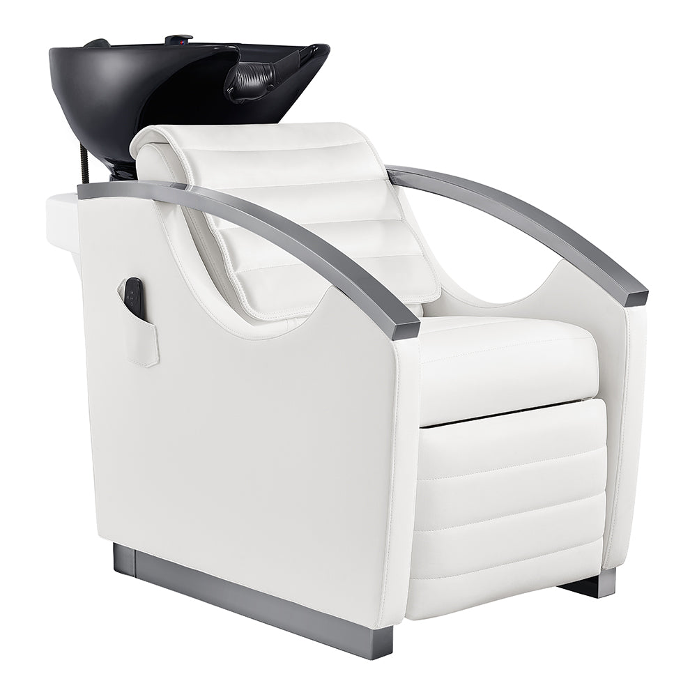 Beauty Salon Electrical Massage Backwash basin adjustable chair- Bella Titanium Black