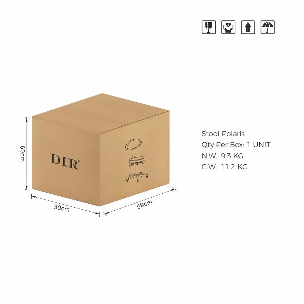 Beauty Stool with Backrest - Polaris - DIR Store