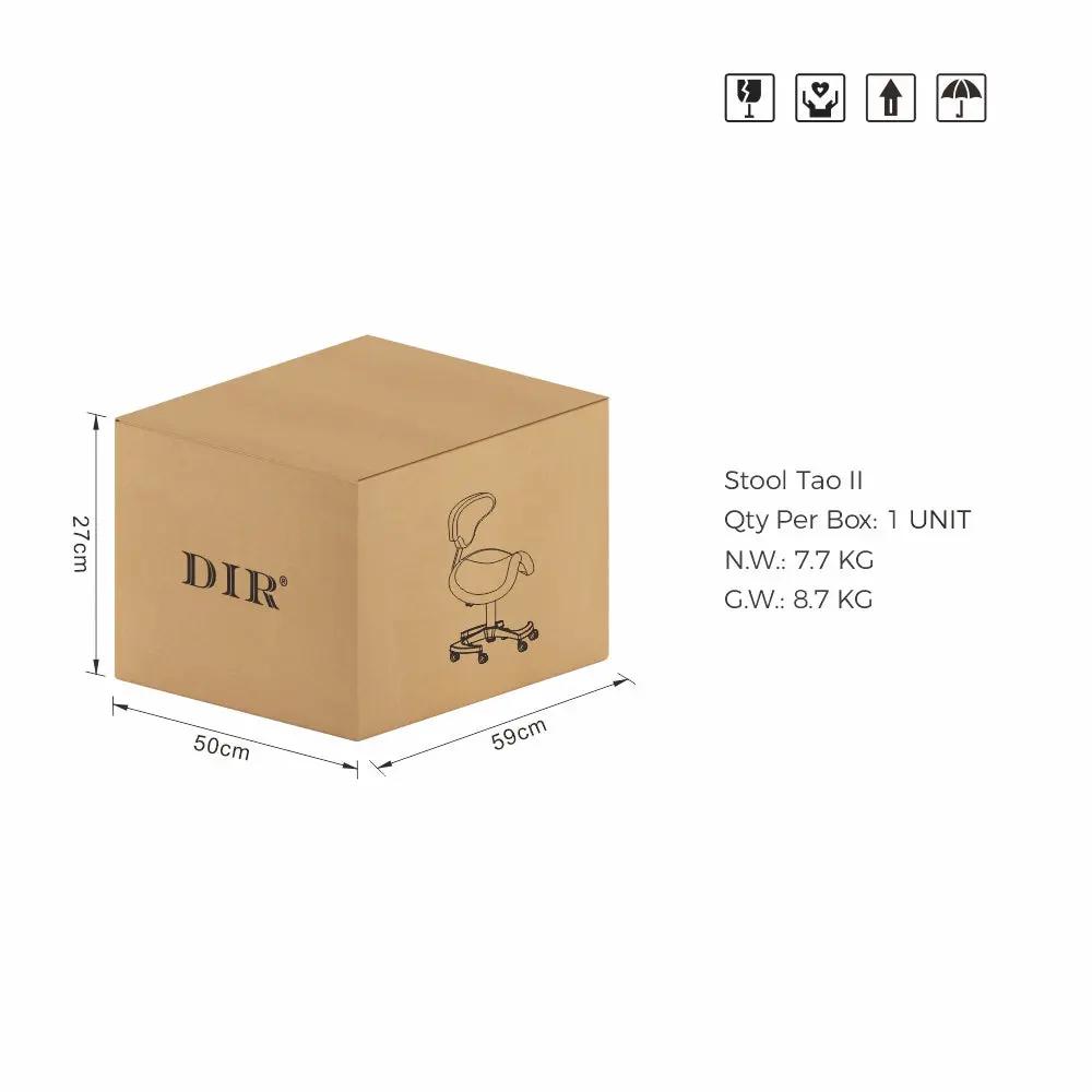 Saddle Beauty Stool with Backrest - Tao - DIR Store