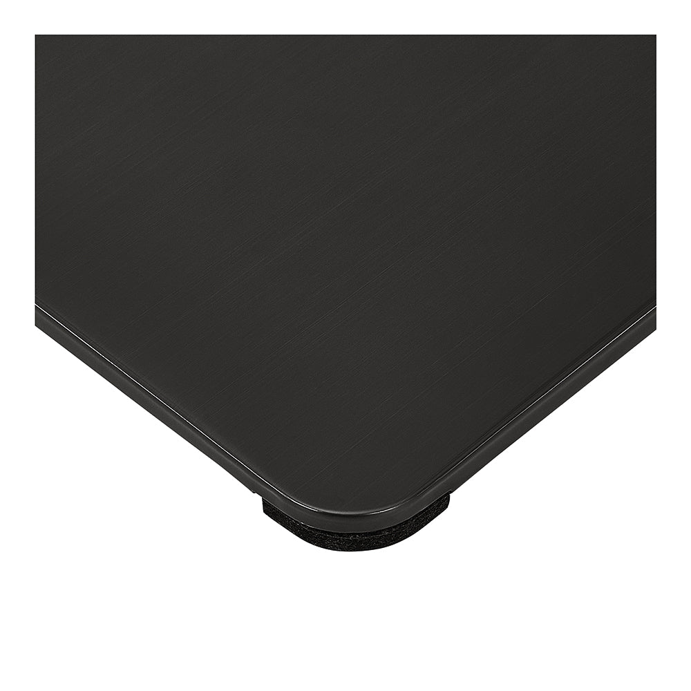 Stainless Steel Flat Square Base for Salon Chair - Titanium Black Edition