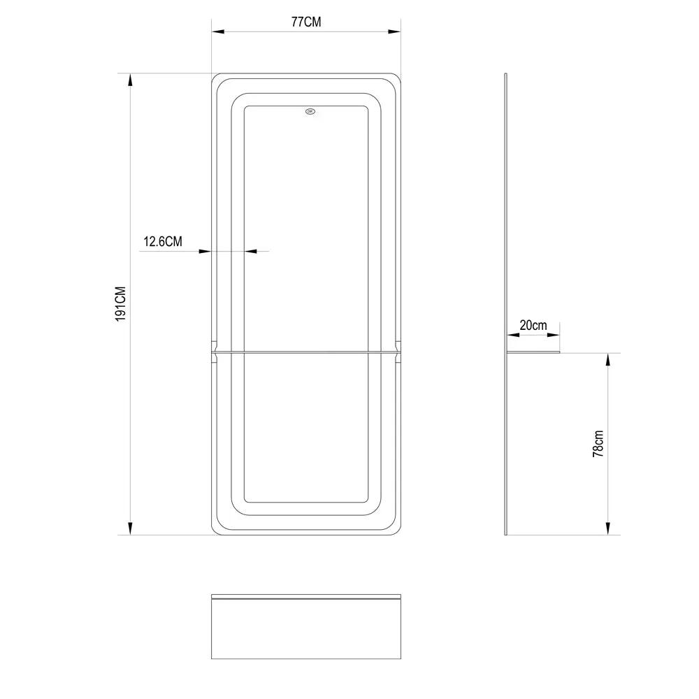 LED Beauty Salon Station Styling Unit Bross - DIR Store