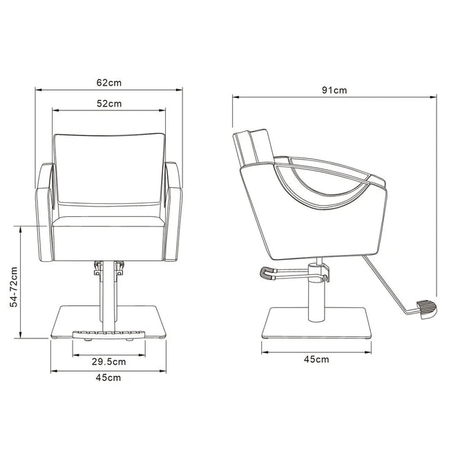 Salon Chair - Creativita Gold Styling Chair DIR Store