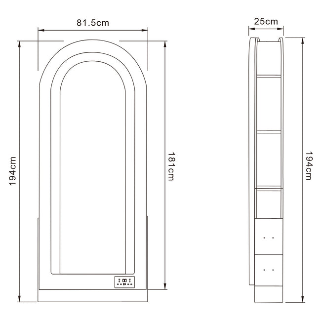 Milan II Single Side LED Beauty Salon Station - A Perfect Blend of Style and Functionality DIR Store