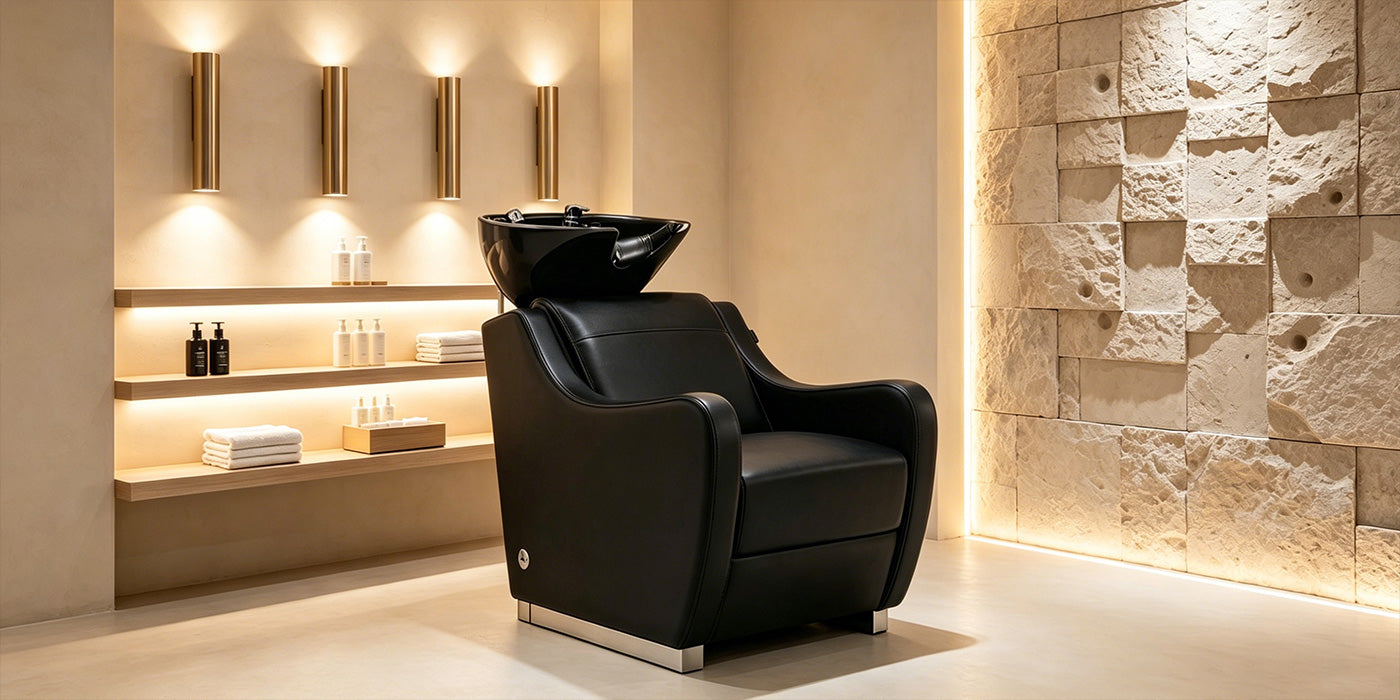 Beauty Salon Electric Massage Backwash Unit Chair with Adjustable Basin - Leona- detail - DIR Store
