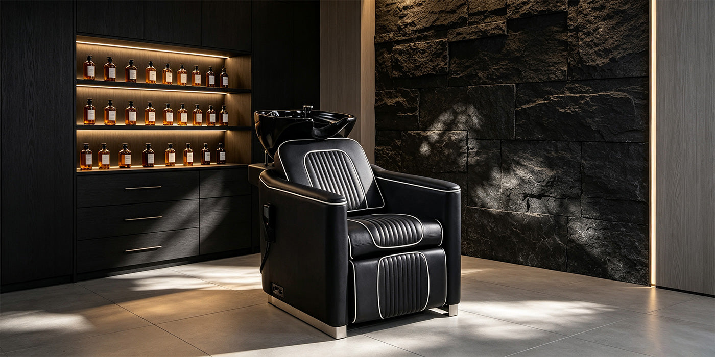 Beauty Salon Electrical Massage Backwash Basin Chair - Adjustable Seat with Leg Rest Extension Alpine- detail - DIR Store