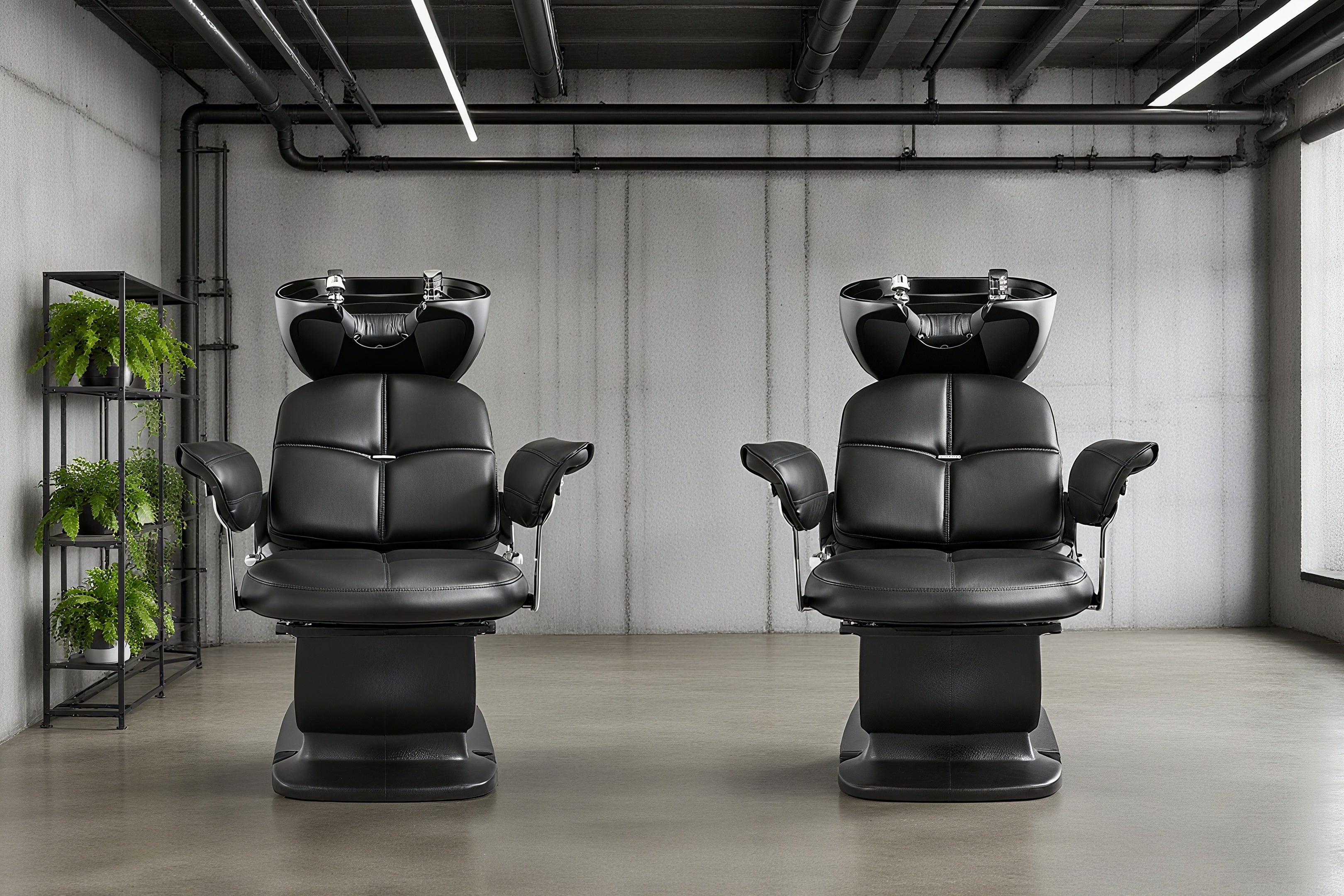 Beauty Salon Backwash Unit with Adjustable Basin & Seat - Mochilagon- detail - DIR Store