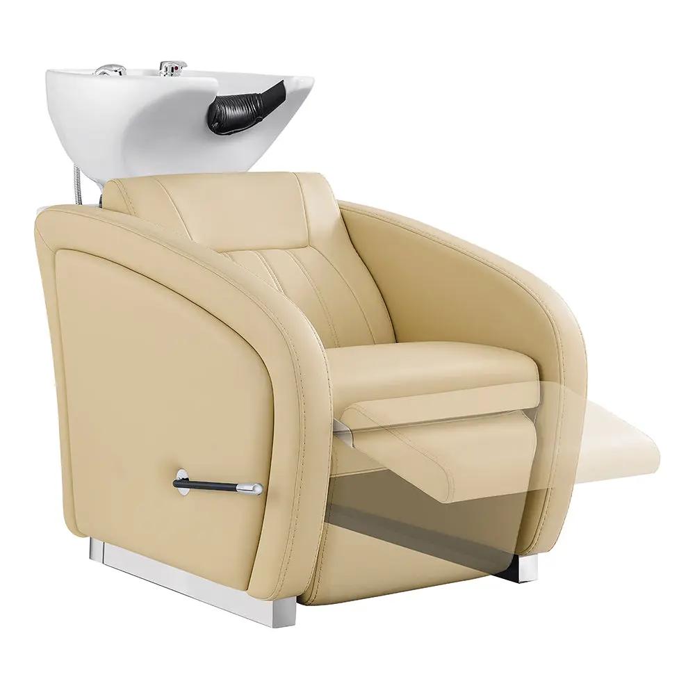 Beauty Salon Backwash Unit with Adjustable Basin & Adjustable Legrest - Anode - DIR Store