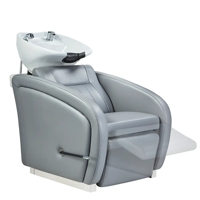 Beauty Salon Backwash Unit with Adjustable Basin & Adjustable Legrest - Anode - DIR Store