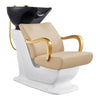 Salon Backwash Unit with Adjustable Sink & Seat - White Base Beckman Gold - DIR Store