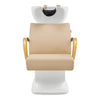 Salon Backwash Unit with Adjustable Sink & Seat - White Base Beckman Gold - DIR Store