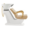 Salon Backwash Unit with Adjustable Sink & Seat - White Base Beckman Gold - DIR Store