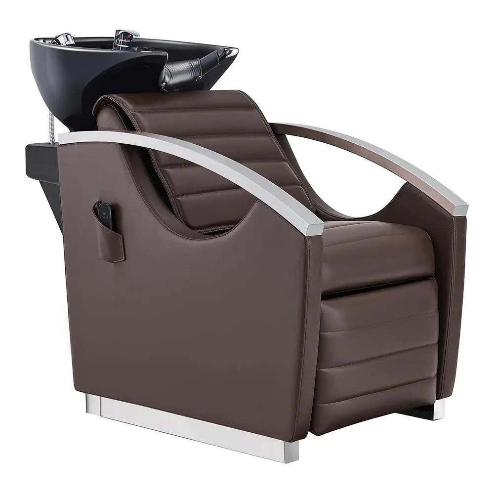 Beauty Salon Electric Massage Backwash Unit / Chair with Basin & Adjustable Seat- Bella V - DIR Store