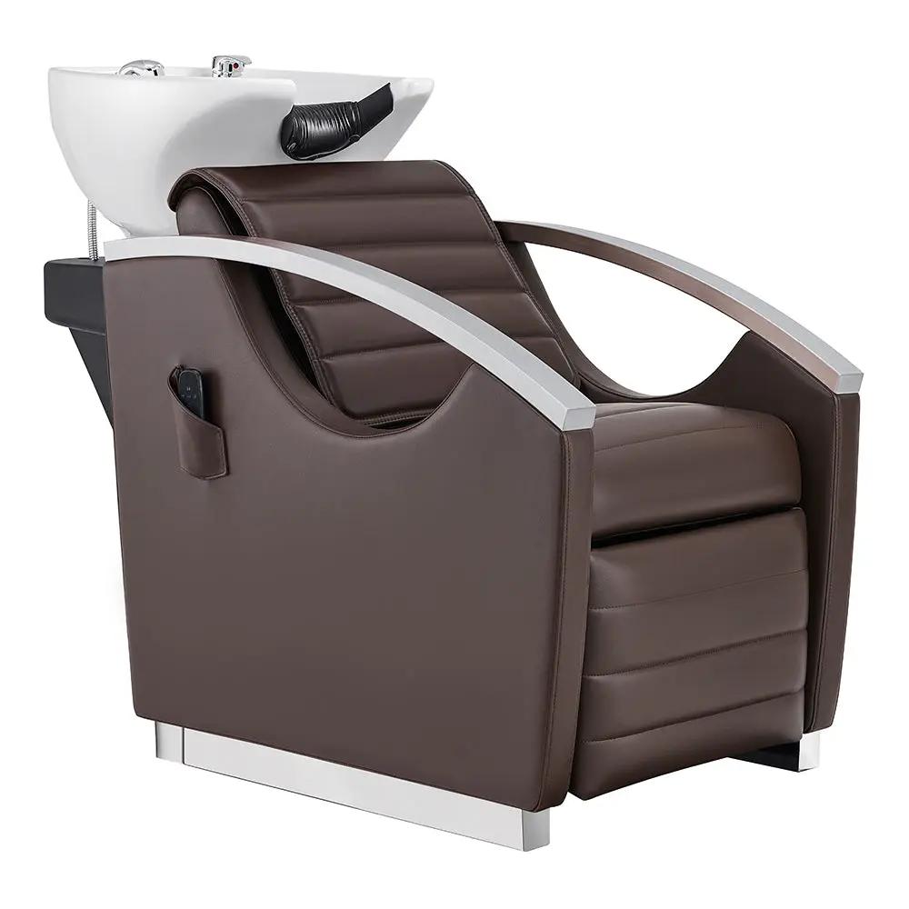 Beauty Salon Electric Massage Backwash Unit / Chair with Basin & Adjustable Seat- Bella V - DIR Store