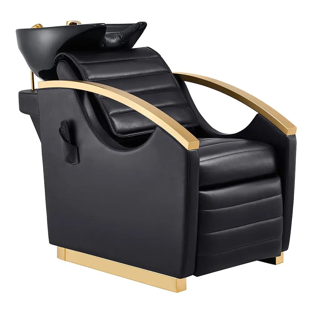Beauty Salon Electrical Massage Backwash Unit with Adjustable Basin and Seat- Bella Gold Backwash - DIR Store