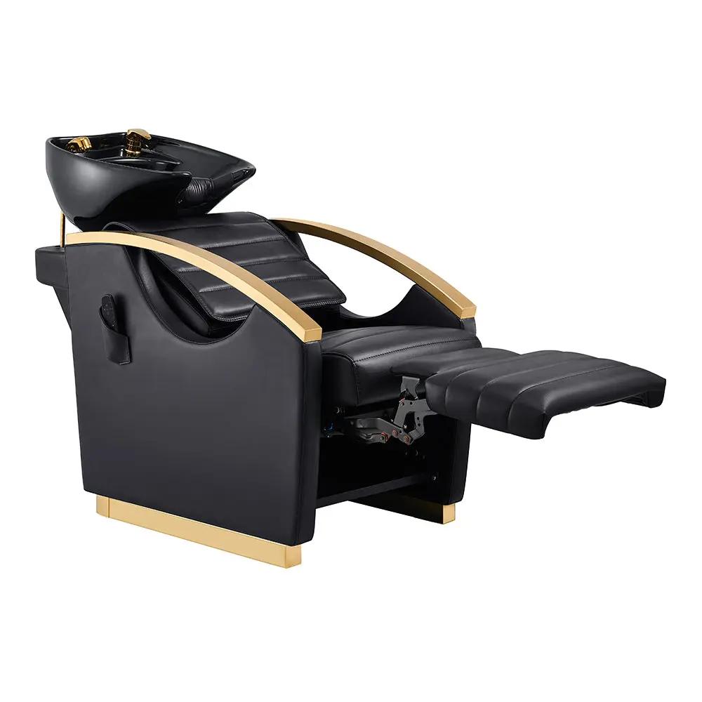 Beauty Salon Electrical Massage Backwash Unit with Adjustable Basin and Seat- Bella Gold Backwash - DIR Store