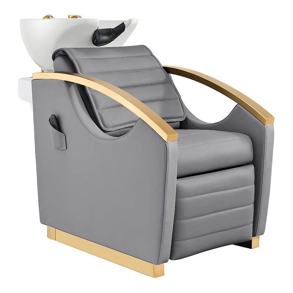 Beauty Salon Electrical Massage Backwash Unit with Adjustable Basin and Seat- Bella Gold Backwash - DIR Store