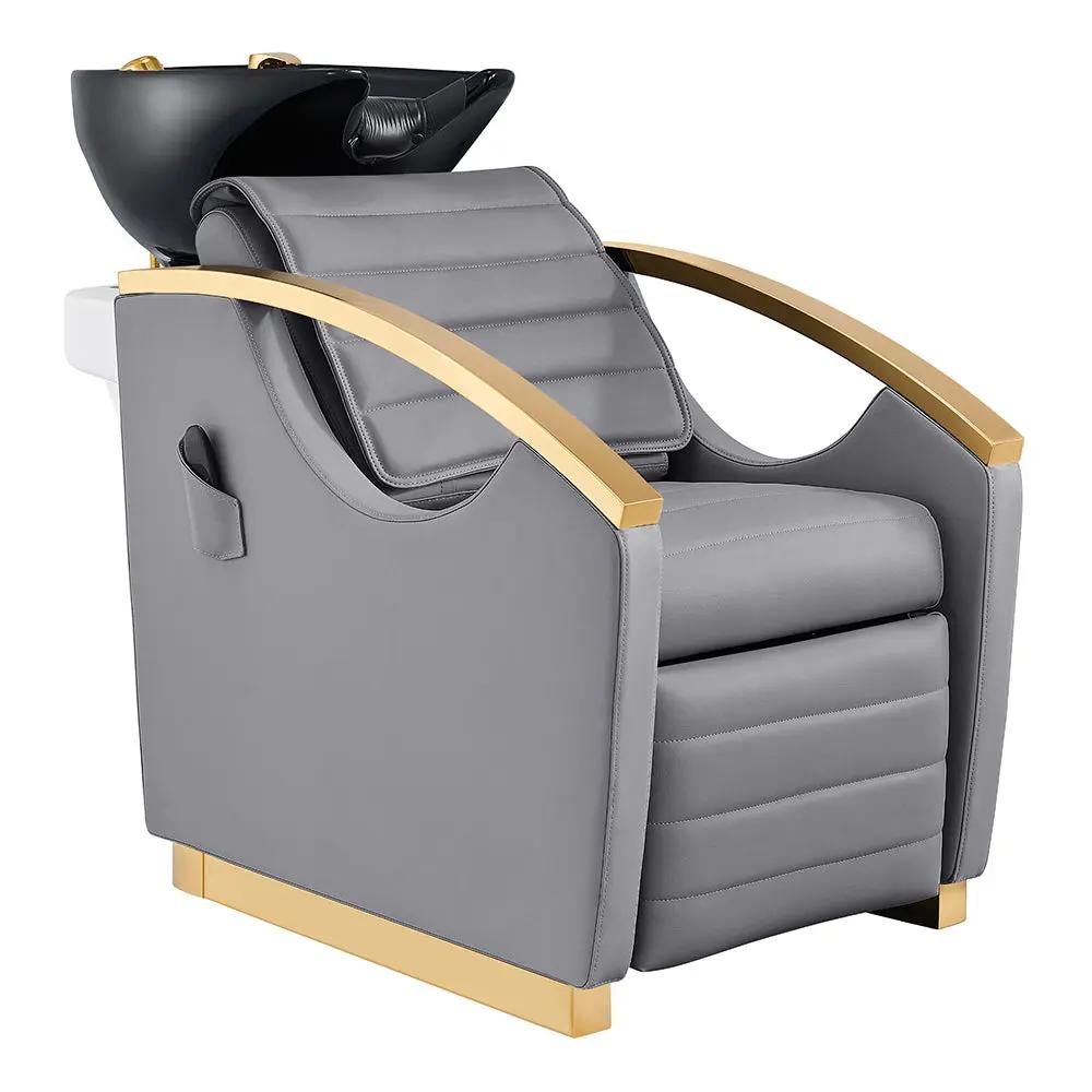 Beauty Salon Electrical Massage Backwash Unit with Adjustable Basin and Seat- Bella Gold Backwash - DIR Store