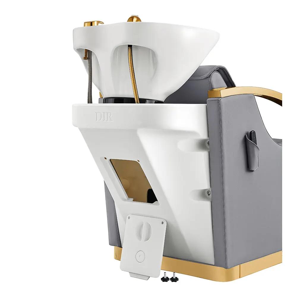 Beauty Salon Electrical Massage Backwash Unit with Adjustable Basin and Seat- Bella Gold Backwash - DIR Store