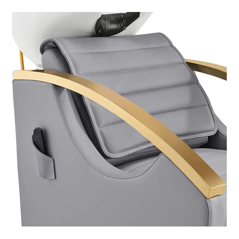 Beauty Salon Electrical Massage Backwash Unit with Adjustable Basin and Seat- Bella Gold Backwash - DIR Store