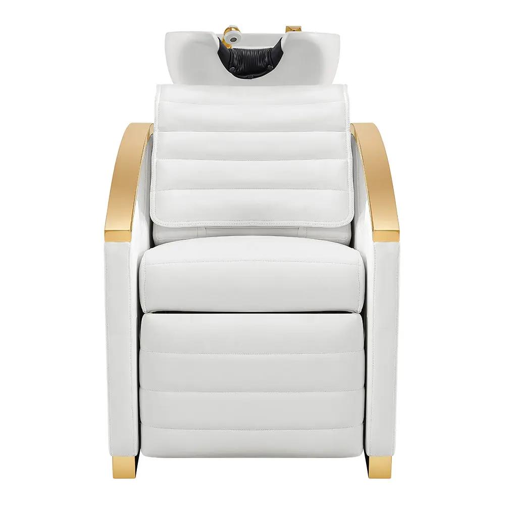 Beauty Salon Electrical Massage Backwash Unit with Adjustable Basin and Seat- Bella Gold Backwash - DIR Store