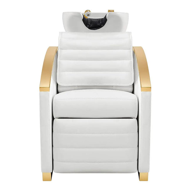 Beauty Salon Electrical Massage Backwash Unit with Adjustable Basin and Seat- Bella Gold Backwash - DIR Store