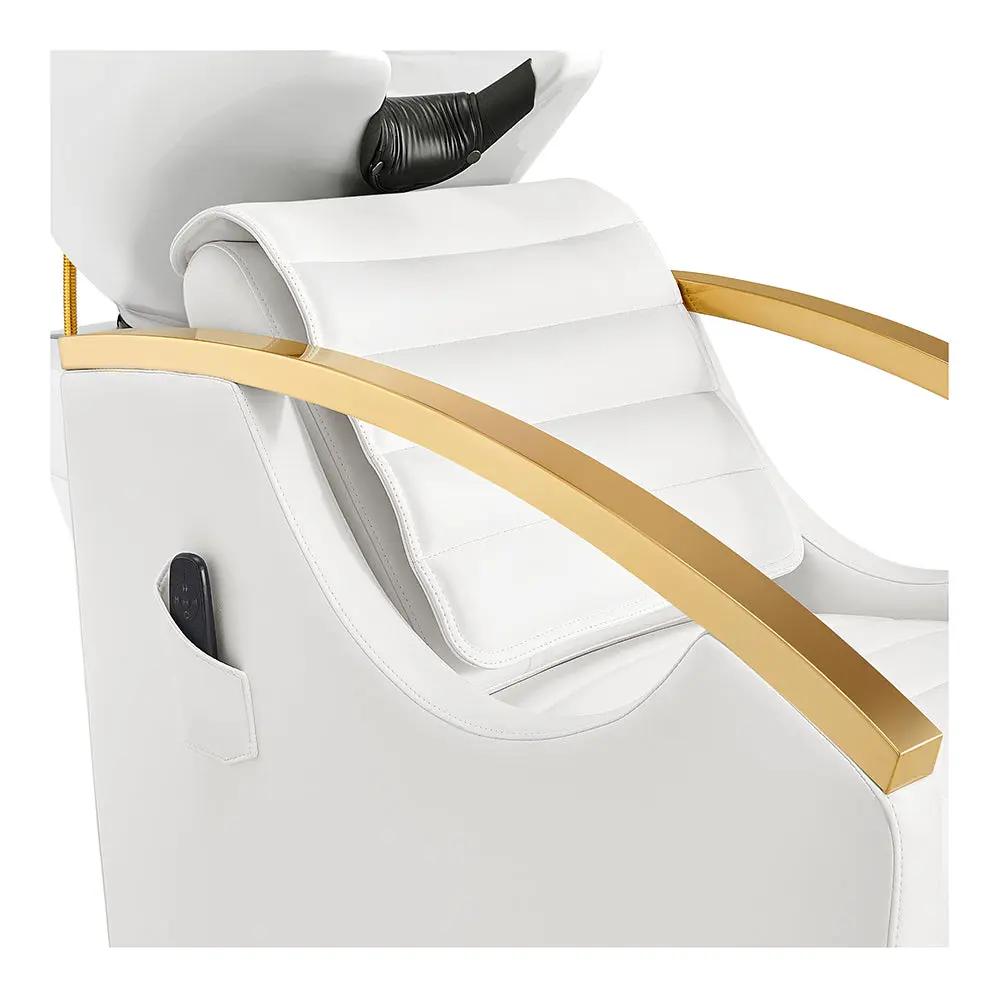 Beauty Salon Electrical Massage Backwash Unit with Adjustable Basin and Seat- Bella Gold Backwash - DIR Store