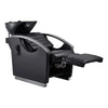 Beauty Salon Electrical Massage Backwash Unit with Adjustable Basin & Seat- Bella Titanium Black - DIR Store