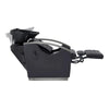 Beauty Salon Electrical Massage Backwash Unit with Adjustable Basin & Seat- Bella Titanium Black - DIR Store