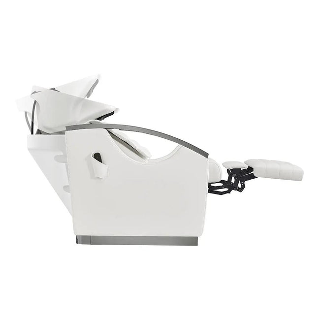 Beauty Salon Electrical Massage Backwash Unit with Adjustable Basin & Seat- Bella Titanium Black - DIR Store