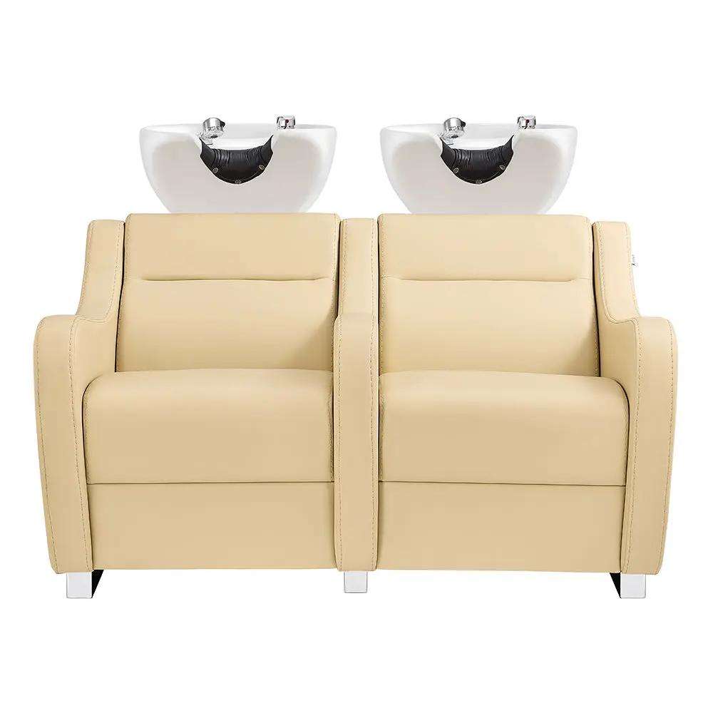 Salon Double Seats Backwash Units with Adjustable Basins - Majestic - DIR Store