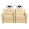 Salon Double Seats Backwash Units with Adjustable Basins - Majestic - DIR Store