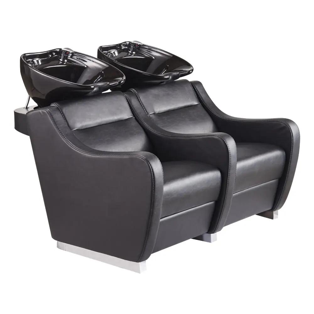 Salon Double Seats Backwash Units with Adjustable Basins - Majestic - DIR Store