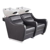 Salon Double Seats Backwash Units with Adjustable Basins - Majestic - DIR Store