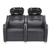Salon Double Seats Backwash Units with Adjustable Basins - Majestic - DIR Store