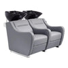 Salon Double Seats Backwash Units with Adjustable Basins - Majestic - DIR Store