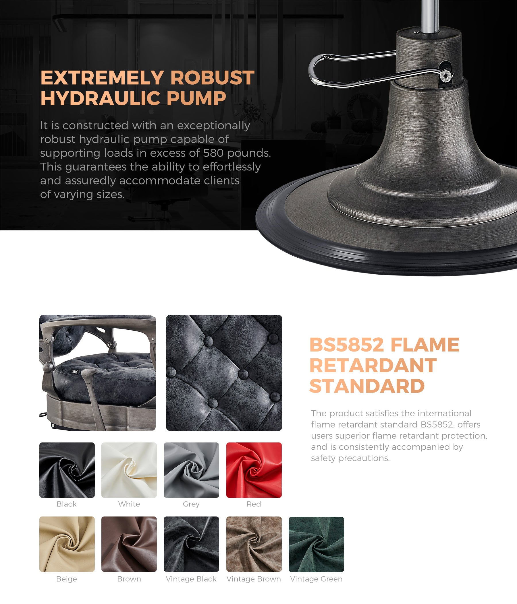 Barber Chairs Package - Brushed Frame Kaiser x3- detail - DIR Store