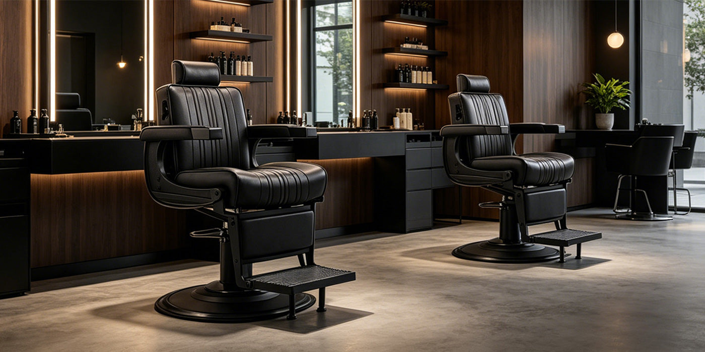 Barber Chair Belgrano - Black Edition- detail - DIR Store